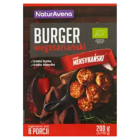NaturAvena Burger wegetariański smak meksykański 200 g (2 x 100 g)