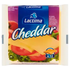 Lactima Ser topiony w plasterkach Cheddar 200 g (12 x 16,67 g)